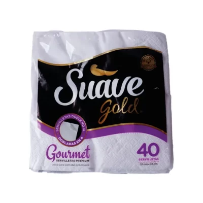 Servilleta Suave Gold gourmet paquete por 40 servilletas